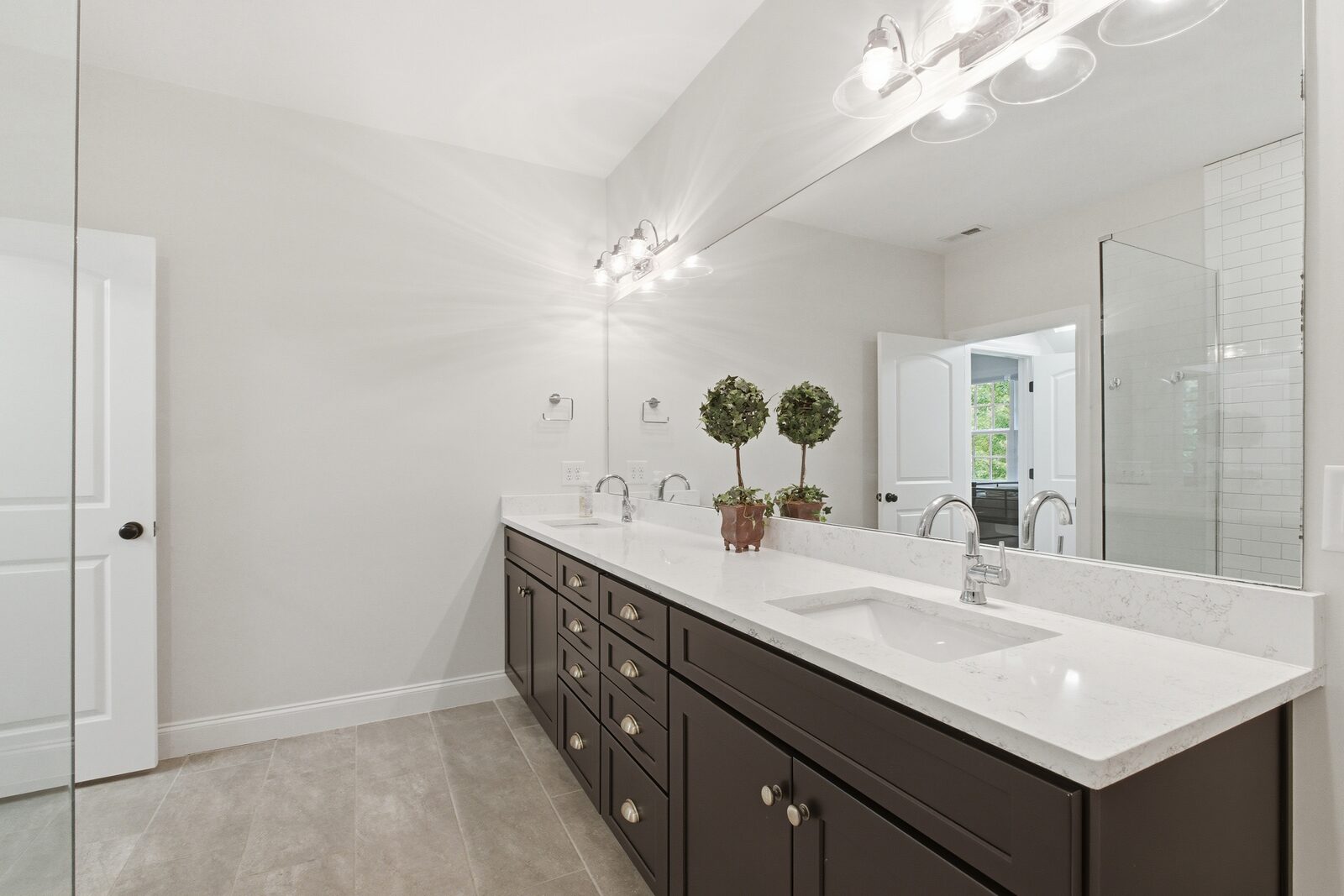 Primary bath with double vanities